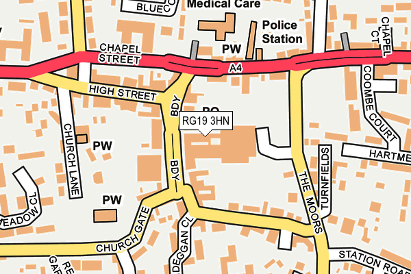 RG19 3HN map - OS OpenMap – Local (Ordnance Survey) RG19 3HN map - OS OpenMap – Local (Ordnance Survey)