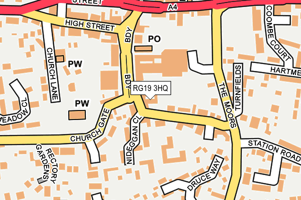 RG19 3HQ map - OS OpenMap – Local (Ordnance Survey)