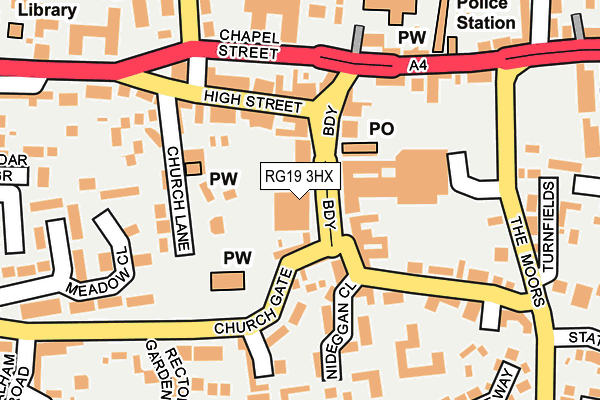 RG19 3HX map - OS OpenMap – Local (Ordnance Survey) RG19 3HX map - OS OpenMap – Local (Ordnance Survey)