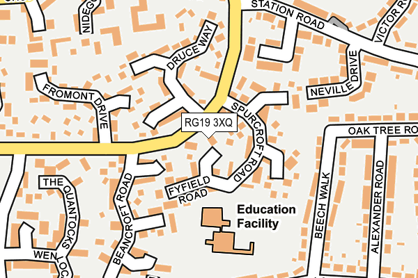 RG19 3XQ map - OS OpenMap – Local (Ordnance Survey) RG19 3XQ map - OS OpenMap – Local (Ordnance Survey)
