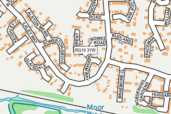 RG19 3YW map - OS OpenMap – Local (Ordnance Survey) RG19 3YW map - OS OpenMap – Local (Ordnance Survey)