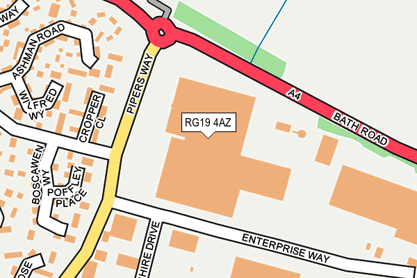 RG19 4AZ map - OS OpenMap – Local (Ordnance Survey) RG19 4AZ map - OS OpenMap – Local (Ordnance Survey)