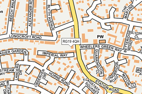 RG19 4QH map - OS OpenMap – Local (Ordnance Survey) RG19 4QH map - OS OpenMap – Local (Ordnance Survey)