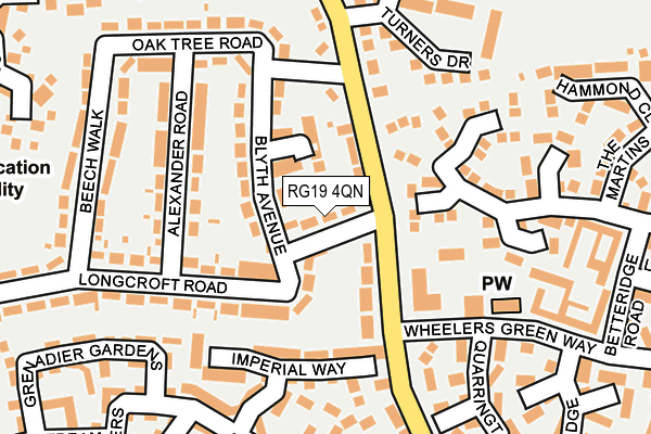 RG19 4QN map - OS OpenMap – Local (Ordnance Survey) RG19 4QN map - OS OpenMap – Local (Ordnance Survey)