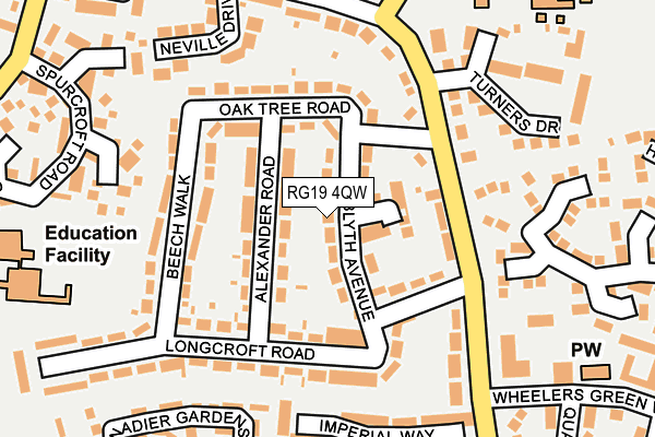 RG19 4QW map - OS OpenMap – Local (Ordnance Survey) RG19 4QW map - OS OpenMap – Local (Ordnance Survey)