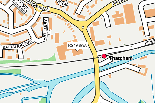 RG19 8WA map - OS OpenMap – Local (Ordnance Survey) RG19 8WA map - OS OpenMap – Local (Ordnance Survey)