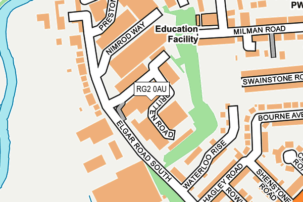 RG2 0AU map - OS OpenMap – Local (Ordnance Survey) RG2 0AU map - OS OpenMap – Local (Ordnance Survey)