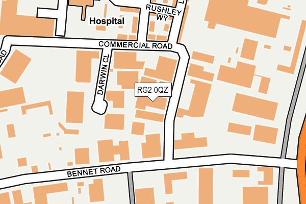 RG2 0QZ map - OS OpenMap – Local (Ordnance Survey) RG2 0QZ map - OS OpenMap – Local (Ordnance Survey)