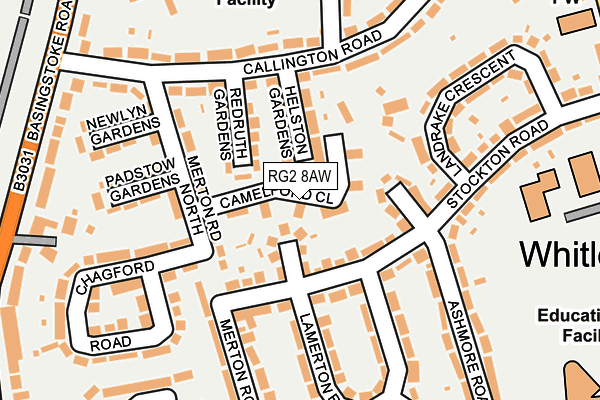 RG2 8AW map - OS OpenMap – Local (Ordnance Survey) RG2 8AW map - OS OpenMap – Local (Ordnance Survey)