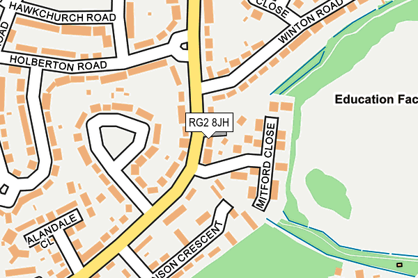 RG2 8JH map - OS OpenMap – Local (Ordnance Survey) RG2 8JH map - OS OpenMap – Local (Ordnance Survey)