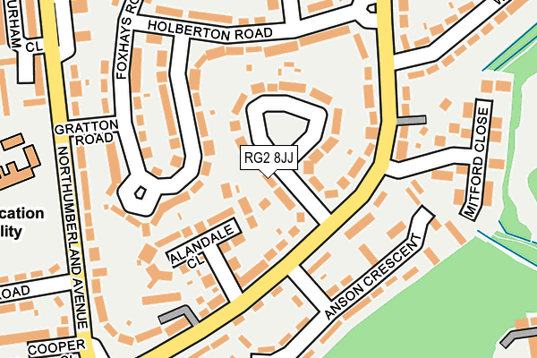 RG2 8JJ map - OS OpenMap – Local (Ordnance Survey) RG2 8JJ map - OS OpenMap – Local (Ordnance Survey)