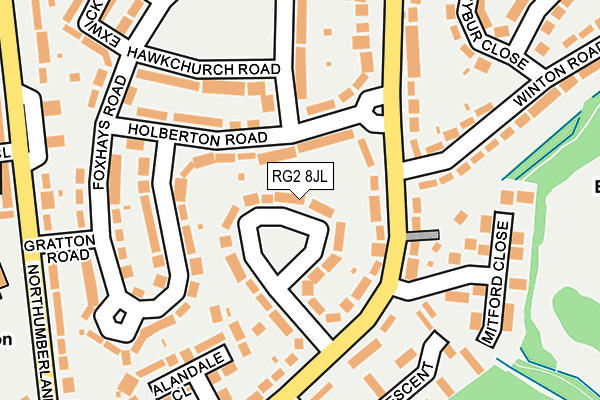 RG2 8JL map - OS OpenMap – Local (Ordnance Survey) RG2 8JL map - OS OpenMap – Local (Ordnance Survey)