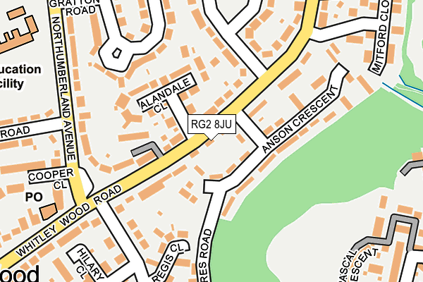 RG2 8JU map - OS OpenMap – Local (Ordnance Survey) RG2 8JU map - OS OpenMap – Local (Ordnance Survey)