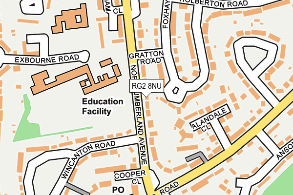 RG2 8NU map - OS OpenMap – Local (Ordnance Survey) RG2 8NU map - OS OpenMap – Local (Ordnance Survey)