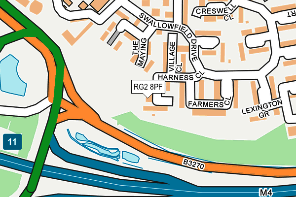 RG2 8PF map - OS OpenMap – Local (Ordnance Survey) RG2 8PF map - OS OpenMap – Local (Ordnance Survey)