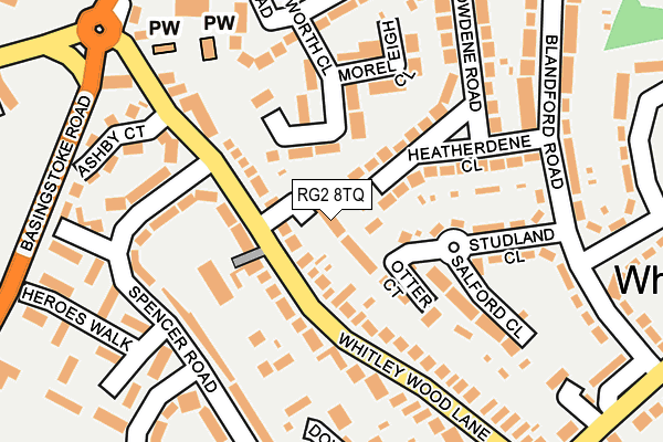 RG2 8TQ map - OS OpenMap – Local (Ordnance Survey) RG2 8TQ map - OS OpenMap – Local (Ordnance Survey)
