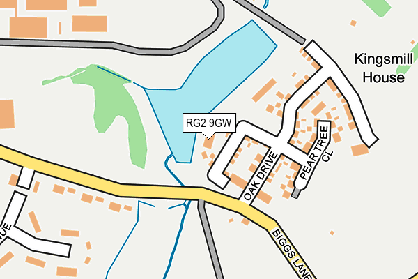 RG2 9GW map - OS OpenMap – Local (Ordnance Survey) RG2 9GW map - OS OpenMap – Local (Ordnance Survey)