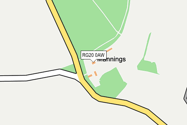 RG20 0AW map - OS OpenMap – Local (Ordnance Survey) RG20 0AW map - OS OpenMap – Local (Ordnance Survey)