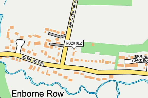 RG20 0LZ map - OS OpenMap – Local (Ordnance Survey)