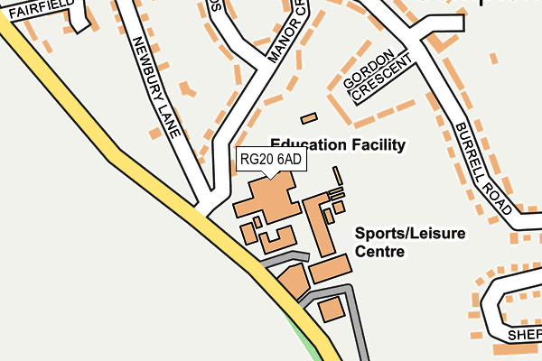 RG20 6AD map - OS OpenMap – Local (Ordnance Survey) RG20 6AD map - OS OpenMap – Local (Ordnance Survey)