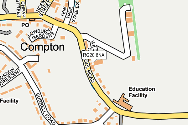 RG20 6NA map - OS OpenMap – Local (Ordnance Survey) RG20 6NA map - OS OpenMap – Local (Ordnance Survey)