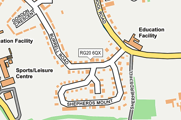 RG20 6QX map - OS OpenMap – Local (Ordnance Survey) RG20 6QX map - OS OpenMap – Local (Ordnance Survey)