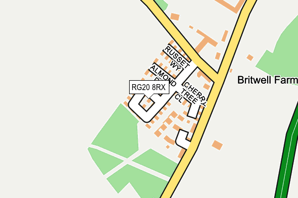 RG20 8RX map - OS OpenMap – Local (Ordnance Survey) RG20 8RX map - OS OpenMap – Local (Ordnance Survey)