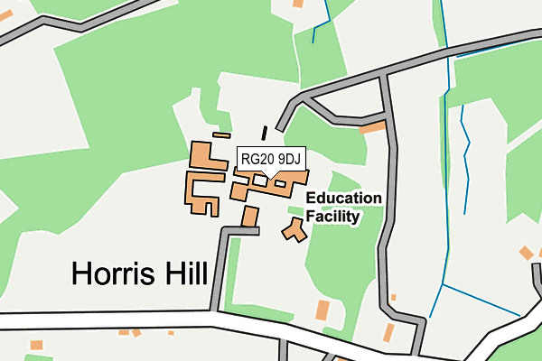 RG20 9DJ map - OS OpenMap – Local (Ordnance Survey)