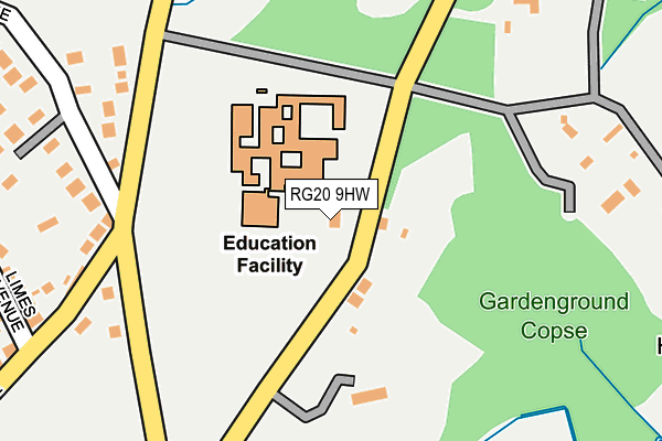 RG20 9HW map - OS OpenMap – Local (Ordnance Survey) RG20 9HW map - OS OpenMap – Local (Ordnance Survey)