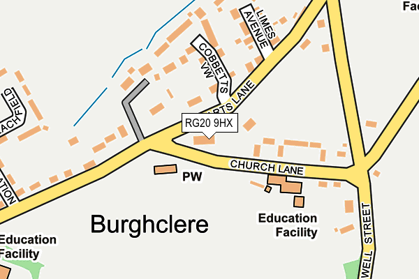 RG20 9HX map - OS OpenMap – Local (Ordnance Survey) RG20 9HX map - OS OpenMap – Local (Ordnance Survey)