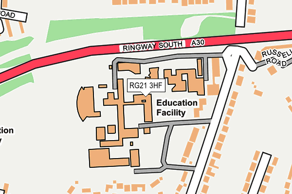 RG21 3HF map - OS OpenMap – Local (Ordnance Survey) RG21 3HF map - OS OpenMap – Local (Ordnance Survey)
