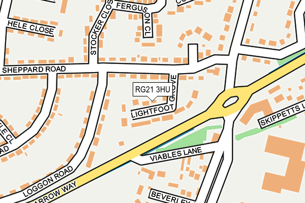RG21 3HU map - OS OpenMap – Local (Ordnance Survey) RG21 3HU map - OS OpenMap – Local (Ordnance Survey)