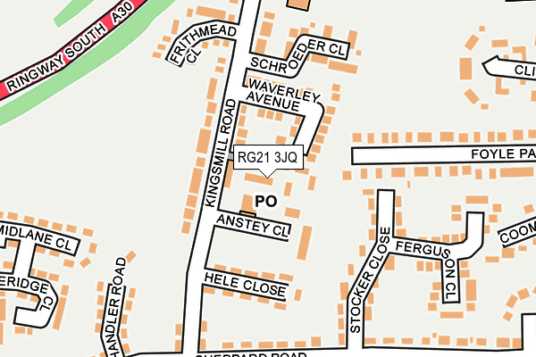 RG21 3JQ map - OS OpenMap – Local (Ordnance Survey) RG21 3JQ map - OS OpenMap – Local (Ordnance Survey)