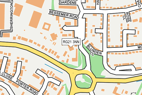 RG21 3NN map - OS OpenMap – Local (Ordnance Survey) RG21 3NN map - OS OpenMap – Local (Ordnance Survey)