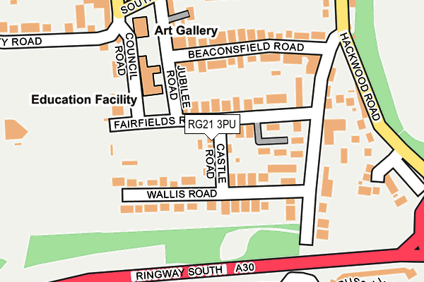 RG21 3PU map - OS OpenMap – Local (Ordnance Survey) RG21 3PU map - OS OpenMap – Local (Ordnance Survey)