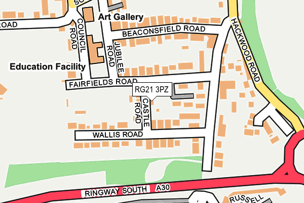 RG21 3PZ map - OS OpenMap – Local (Ordnance Survey) RG21 3PZ map - OS OpenMap – Local (Ordnance Survey)