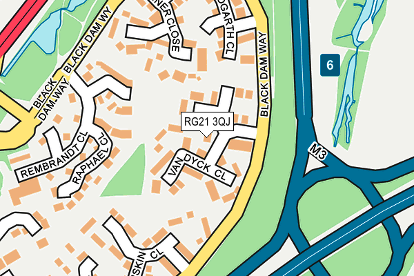 RG21 3QJ map - OS OpenMap – Local (Ordnance Survey) RG21 3QJ map - OS OpenMap – Local (Ordnance Survey)