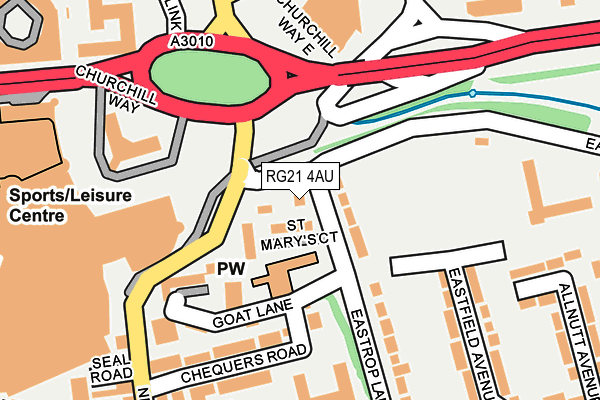 RG21 4AU map - OS OpenMap – Local (Ordnance Survey) RG21 4AU map - OS OpenMap – Local (Ordnance Survey)