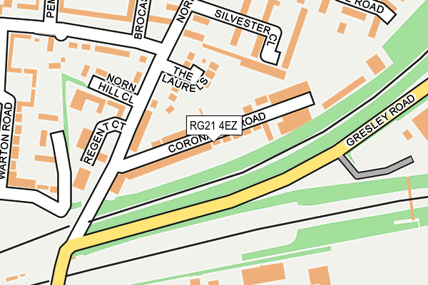 RG21 4EZ map - OS OpenMap – Local (Ordnance Survey) RG21 4EZ map - OS OpenMap – Local (Ordnance Survey)