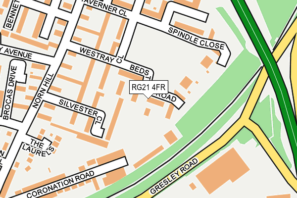 RG21 4FR map - OS OpenMap – Local (Ordnance Survey) RG21 4FR map - OS OpenMap – Local (Ordnance Survey)