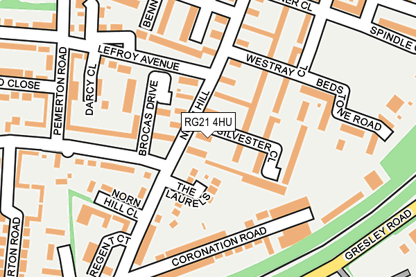 RG21 4HU map - OS OpenMap – Local (Ordnance Survey) RG21 4HU map - OS OpenMap – Local (Ordnance Survey)