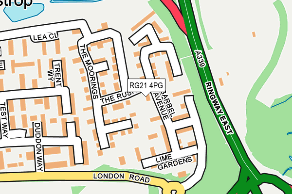 RG21 4PG map - OS OpenMap – Local (Ordnance Survey) RG21 4PG map - OS OpenMap – Local (Ordnance Survey)