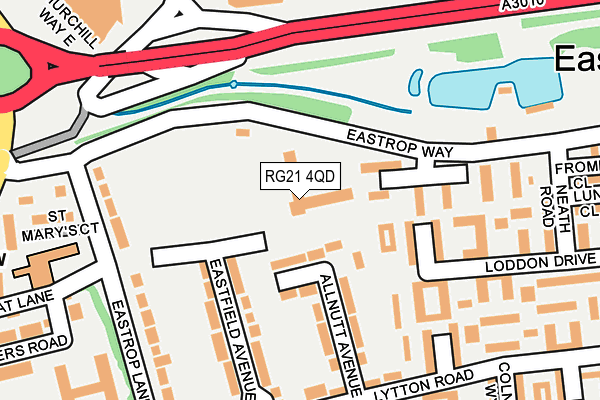 RG21 4QD map - OS OpenMap – Local (Ordnance Survey) RG21 4QD map - OS OpenMap – Local (Ordnance Survey)