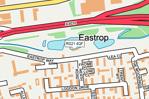 RG21 4QF map - OS OpenMap – Local (Ordnance Survey) RG21 4QF map - OS OpenMap – Local (Ordnance Survey)