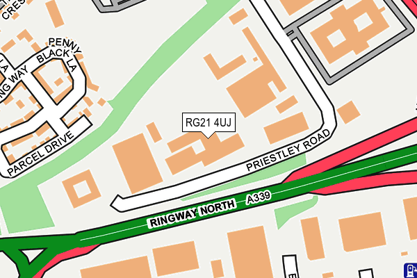 RG21 4UJ map - OS OpenMap – Local (Ordnance Survey) RG21 4UJ map - OS OpenMap – Local (Ordnance Survey)