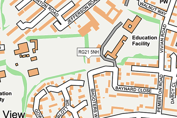RG21 5NH map - OS OpenMap – Local (Ordnance Survey) RG21 5NH map - OS OpenMap – Local (Ordnance Survey)