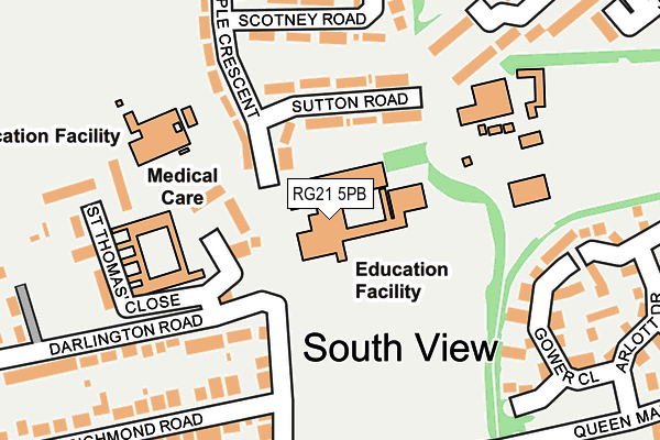 RG21 5PB map - OS OpenMap – Local (Ordnance Survey) RG21 5PB map - OS OpenMap – Local (Ordnance Survey)