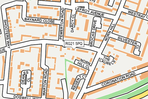RG21 5PQ map - OS OpenMap – Local (Ordnance Survey) RG21 5PQ map - OS OpenMap – Local (Ordnance Survey)