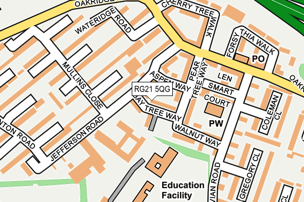 RG21 5QG map - OS OpenMap – Local (Ordnance Survey) RG21 5QG map - OS OpenMap – Local (Ordnance Survey)