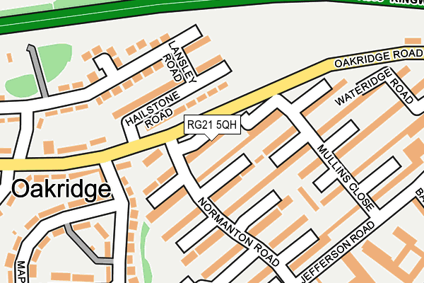 RG21 5QH map - OS OpenMap – Local (Ordnance Survey) RG21 5QH map - OS OpenMap – Local (Ordnance Survey)